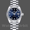 Replica Rolex Datejust-179179 donna, 26 mm, quadrante blu con diamanti, lunetta scanalata, Lady Blue
