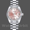 Replica Rolex Datejust-179179 da donna, 26 mm, quadrante rosa con diamanti, lunetta scanalata, Lady Pink