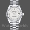 Replica Rolex Datejust-179179 da donna, 26 mm, quadrante bianco con numeri romani, lunetta scanalata, Lady White