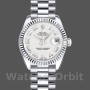 Replica Rolex Datejust-179179 da donna, 26 mm, quadrante bianco con numeri romani, lunetta scanalata, Lady White