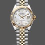 Replica Rolex Datejust-279173 da donna, 28 mm, quadrante madreperlato con diamanti, lunetta scanalata, Lady MOP