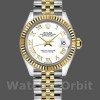 Replica Rolex Datejust-279173 da donna, 28 mm, quadrante bianco con numeri romani, lunetta scanalata, Lady White