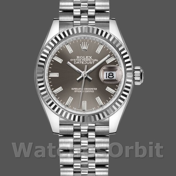 Replica Rolex Datejust-279174 da donna, 28 mm, acciaio inossidabile, quadrante grigio scuro, Lady Grigio Scuro