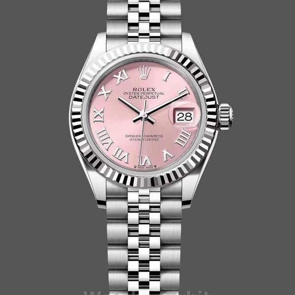 Replica Rolex Datejust-279174 da donna, 28 mm, acciaio inossidabile, quadrante romano rosa, Lady Pink