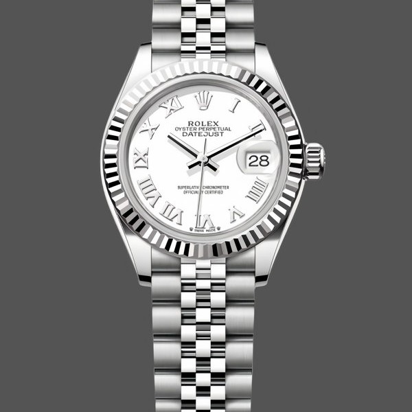 Replica Rolex Datejust-279174 da donna, 28 mm, acciaio inossidabile, quadrante romano argento, Lady Silver