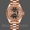 Replica Rolex Datejust-279175 da donna, 28 mm, cioccolato, quadrante con diamanti, lunetta scanalata, Lady Chocolate