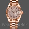 Replica Rolex Datejust-279175 da donna, 28 mm, quadrante con pavé di diamanti, lunetta scanalata, pavé di diamanti da donna