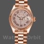 Replica Rolex Datejust-279175 da donna, 28 mm, quadrante con pavé di diamanti, lunetta scanalata, pavé di diamanti da donna