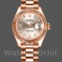 Replica Rolex Datejust-279175 da donna, 28 mm, Sundust, quadrante con diamanti, lunetta scanalata, Lady Sundust