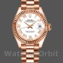 Replica Rolex Datejust-279175 da donna, 28 mm, quadrante bianco con numeri romani, lunetta scanalata, Lady White