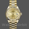 Replica Rolex Datejust donna 279178-28 mm, quadrante champagne, lunetta scanalata, Lady Champagne