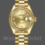 Replica Rolex Datejust donna 279178-28 mm, quadrante romano champagne, lunetta scanalata, Lady Champagne