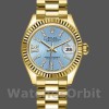 Replica Rolex Datejust donna 279178-28 mm, quadrante blu fiordaliso, lunetta scanalata, Lady Cornflower Blue