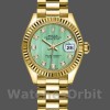 Replica Rolex Datejust donna 279178-28 mm, verde menta, quadrante con diamanti, lunetta scanalata, Lady Mint Green