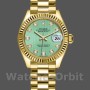 Replica Rolex Datejust donna 279178-28 mm, verde menta, quadrante con diamanti, lunetta scanalata, Lady Mint Green