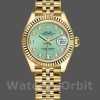 Replica Rolex Datejust-279178 da donna, 28 mm, oro giallo, quadrante verde menta con diamanti, Lady verde menta