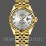 Replica Rolex Datejust donna 279178-28 mm, oro giallo, quadrante argentato con diamanti, Lady Silver