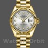 Replica Rolex Datejust-279178 da donna, 28 mm, oro giallo, quadrante argentato con diamanti, lunetta scanalata, Lady Silver