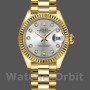 Replica Rolex Datejust-279178 da donna, 28 mm, oro giallo, quadrante argentato con diamanti, lunetta scanalata, Lady Silver