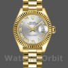 Replica Rolex Datejust-279178 da donna, 28 mm, oro giallo, quadrante romano argento, lunetta scanalata, Lady Silver