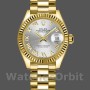 Replica Rolex Datejust-279178 da donna, 28 mm, oro giallo, quadrante romano argento, lunetta scanalata, Lady Silver