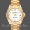 Replica Rolex Datejust-279178 da donna, 28 mm, oro giallo, quadrante romano bianco, lunetta scanalata, Lady White