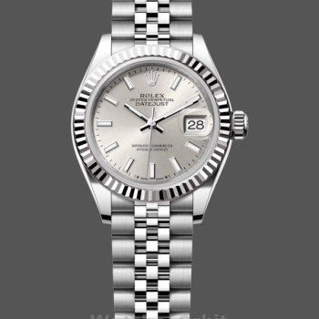Replica Rolex Datejust-M279174 0005 da donna, 28 mm, automatico, quadrante argento, oro bianco e acciaio, quadrante argento da donna