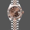 Replica Rolex Datejust 28 mm in oro rosa e acciaio quadrante cioccolato m279171 0009 Donna Quadrante cioccolato