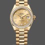 Replica Rolex Datejust 28mm Oro giallo 18 carati Donna - 279138RBR 0006 Quadrante champagne