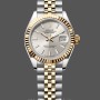 Replica Rolex Datejust-279173 0019 da donna, 28 mm, quadrante argentato, lunetta scanalata, Lady Silver