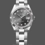 Replica Rolex Datejust donna 31-278274, lunetta scanalata, quadrante grigio con diamanti, quadrante grigio donna