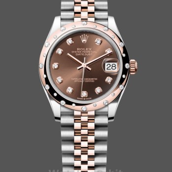 Replica Rolex Datejust donna 31 mm oro rosa quadrante cioccolato e diamanti m278341rbr 0028 quadrante cioccolato