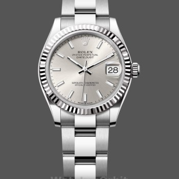 Replica Rolex Datejust donna 31 mm oro bianco quadrante argento m278274 0011 Quadrante argento donna