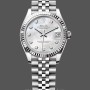 Replica Rolex Day Date 36-118138, oro giallo massiccio 18 carati, quadrante romano bianco, unisex