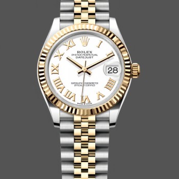 Replica Rolex Datejust Donna 31-278273 0002, Quadrante Bianco, Donna Bianco