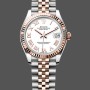 Replica Rolex Datejust donna 31-278271 0002, quadrante bianco con numeri romani, bianco donna