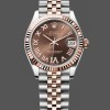 Replica Rolex Datejust donna 31-278271 0004, oro rosa, quadrante cioccolato Roman VI, giubileo, cioccolato