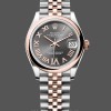 Replica Rolex Datejust 31 mm in oro rosa e acciaio inossidabile, quadrante romano VI rodiato - M278241 0030 quadrante grigio