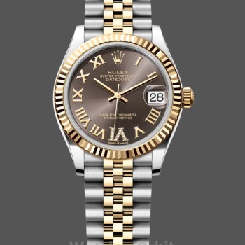 Replica Rolex Datejust donna 31-278273 0018, acciaio inossidabile e oro giallo, grigio VI Roman Jubilee, grigio