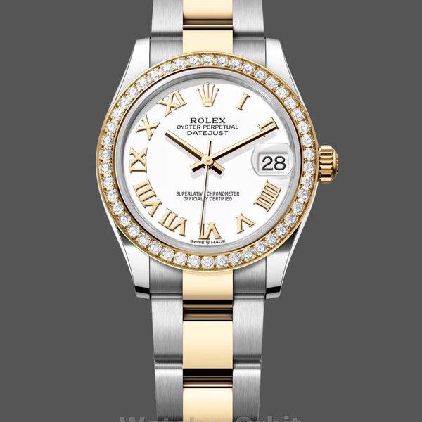 Replica Rolex Datejust donna 31 mm oro giallo quadrante romano diamante 278383rbr 0001 quadrante bianco
