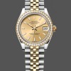 Replica Rolex Datejust donna 31-278383RBR 0014, acciaio inossidabile e oro giallo, quadrante indicizzato champagne, giubileo, champagne