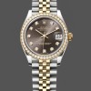 Replica Rolex Datejust donna 31-278383RBR 0022, acciaio inossidabile e oro giallo, giubileo di diamanti grigio, grigio