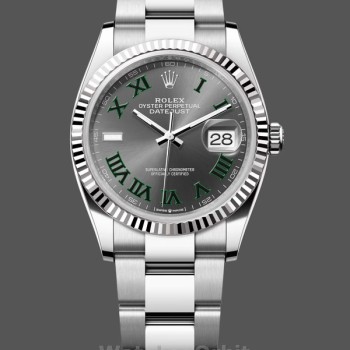 Replica Rolex Datejust 36 Wimbledon Quadrante unisex Midsize 126234 0046 Quadrante grigio