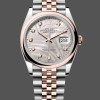 Replica Rolex Datejust 36mm Argento Quadrante Motivo Palma Bracciale Oyster - 126201 0038 Argento Motivo Palma Incastonato con Diamanti