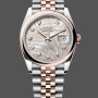 Replica Rolex Datejust 36mm Argento Quadrante Motivo Palma Bracciale Oyster - 126201 0038 Argento Motivo Palma Incastonato con Diamanti