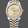 Replica Rolex Datejust donna 36 mm in oro giallo e acciaio quadrante champagne 126283RBR Quadrante champagne