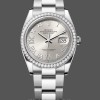 Replica Rolex Datejust 36-m126284rbr 0022 da donna, acciaio inossidabile, quadrante romano argento, Oyster, quadrante argento