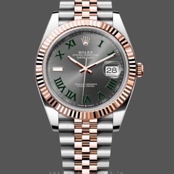 Replica Rolex Datejust 41-M126333 0001, Oystersteel, Quadrante argento, Uomo Argento