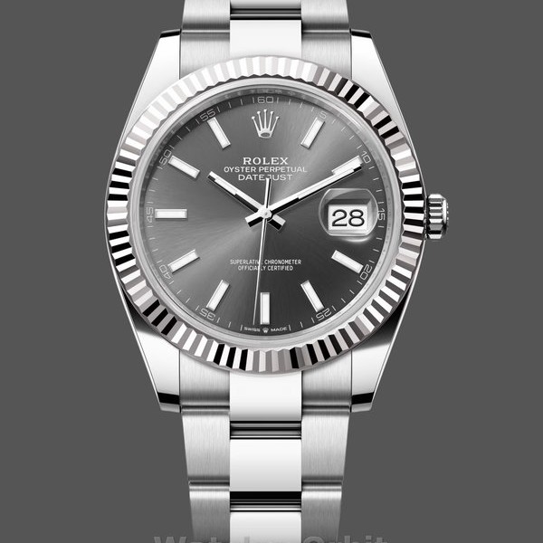 Replica Rolex Datejust 41-m126331 0016, Oro Everose, Oystersteel, Quadrante Grigio Quadrante grigio