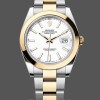 Replica Rolex Datejust 41-m126303 da uomo, bicolore, quadrante bianco, quadrante bianco da uomo